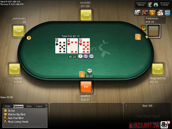 Poker NetBet Lobby