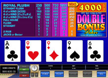 Double bonus video poker